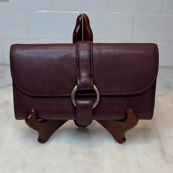 Michael Kors Leather Large Flap Closure Wallet Clutch - Picture 1 of 16